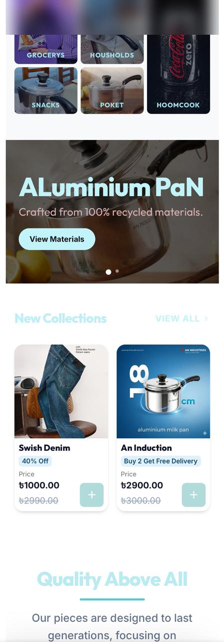 Storefront featured products section