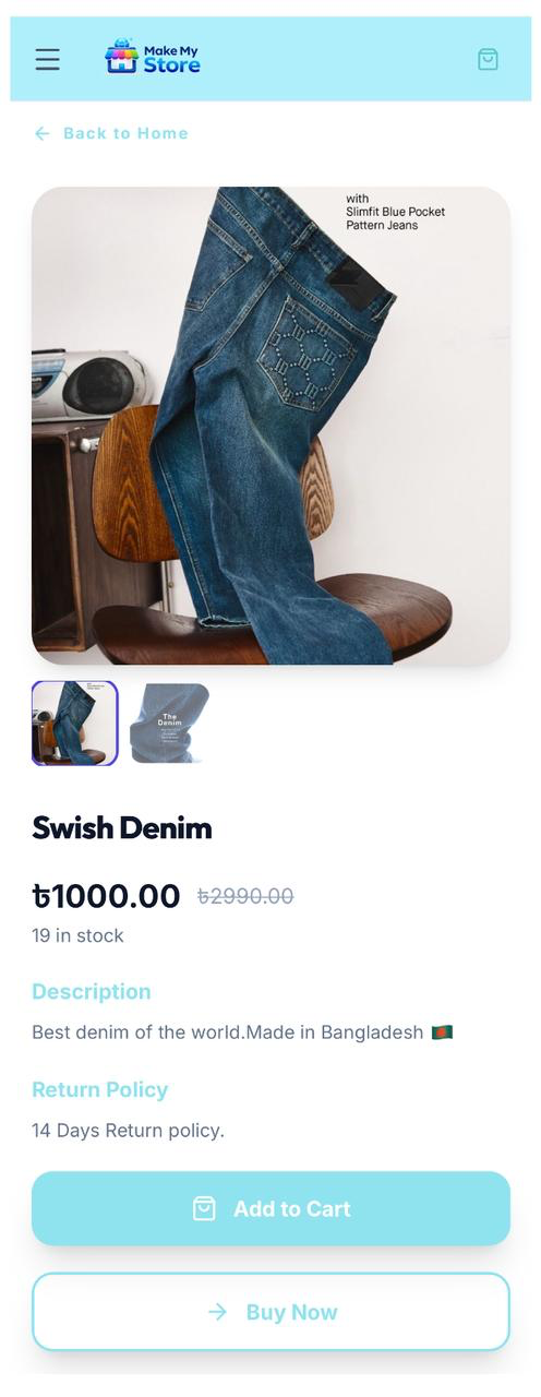 Product details page with buy actions