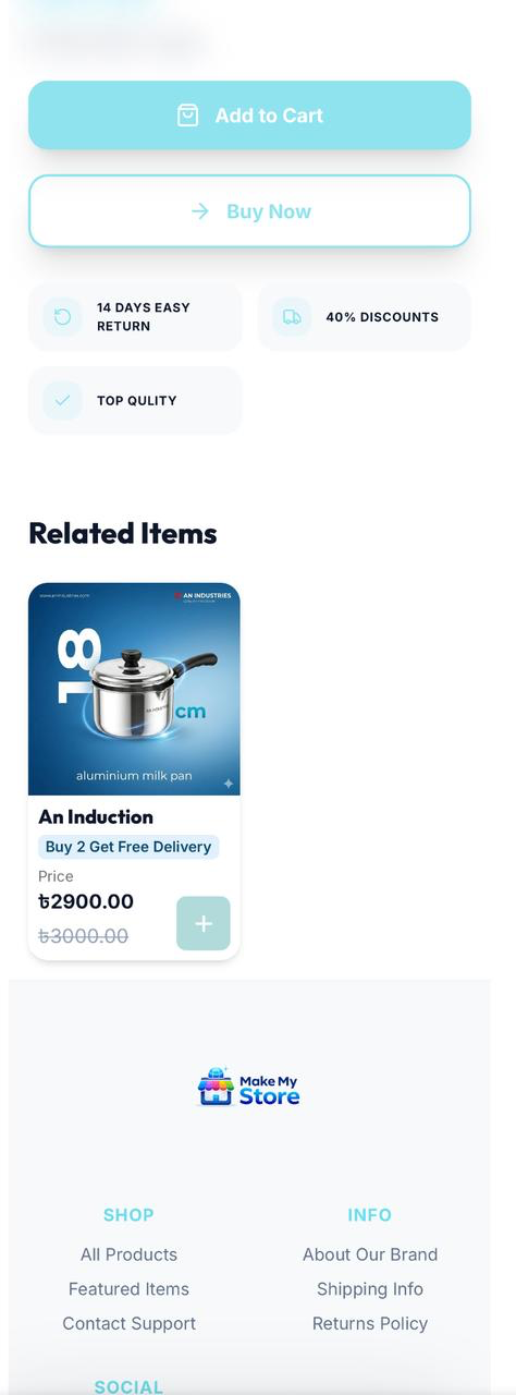 Product details with related items